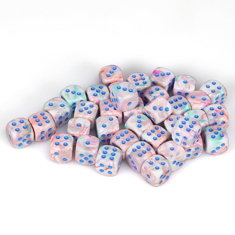 Chessex Festive: 12MM D6 Pop Art/Blue (36)