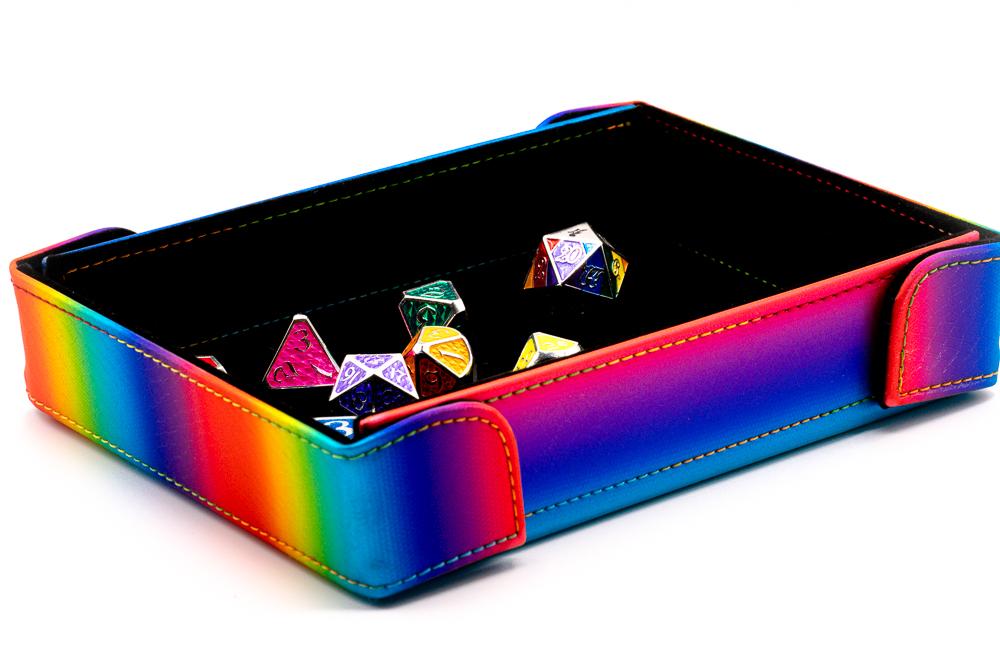 Die Hard Dice Table Armor Folding Rectangle Tray: Rainbow Scale