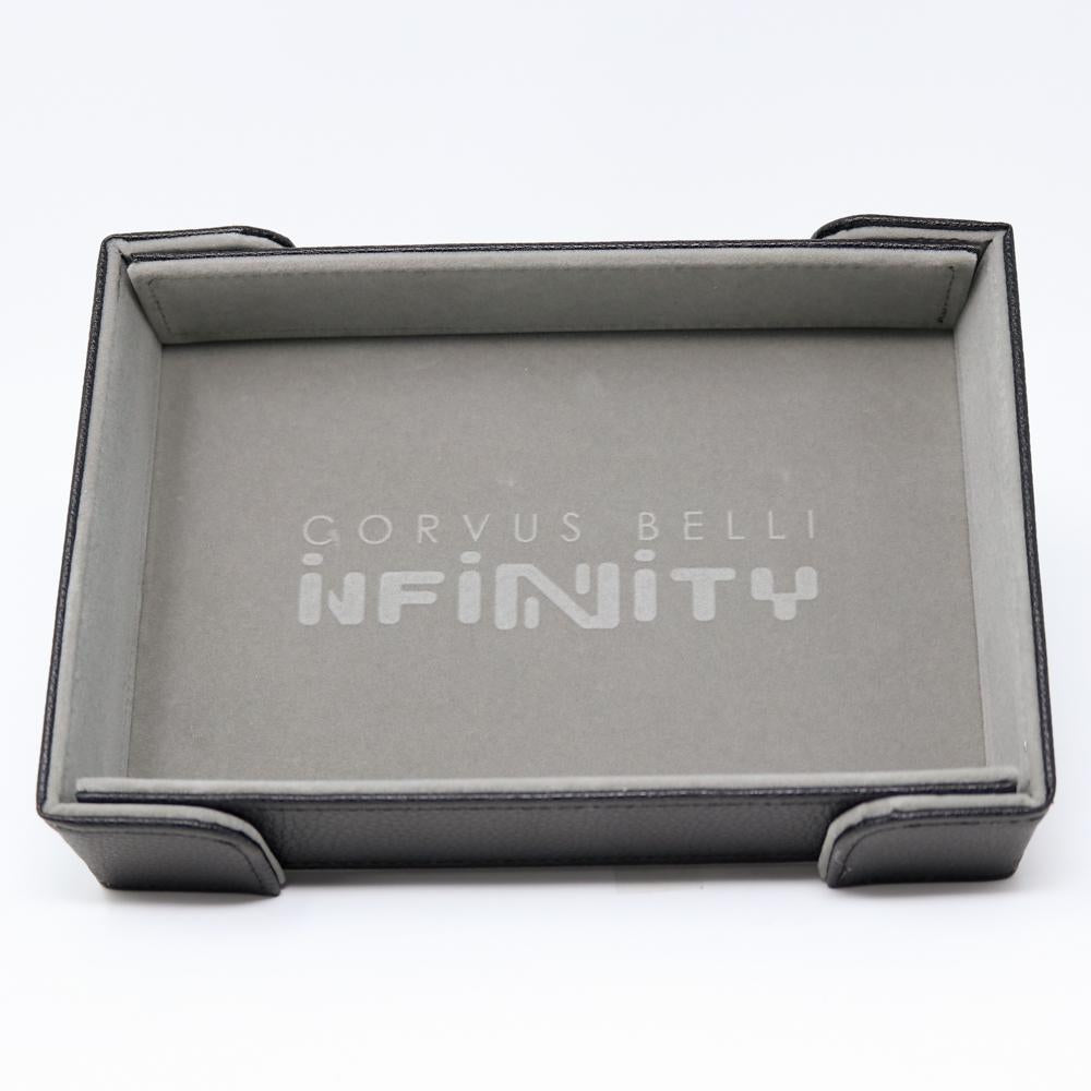 Die Hard Dice Table Armor Folding Rectangle Tray: Infinity x DHD with Gray Velvet