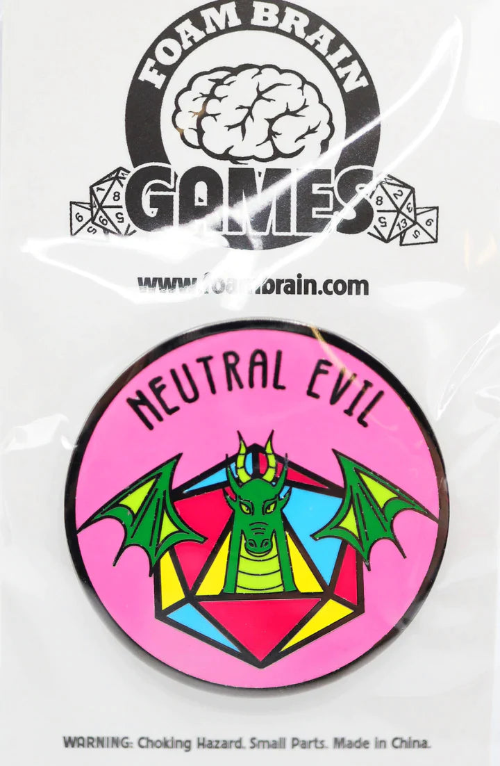 Pride Flag Alignment Pin: Pansexual - Neutral Evil
