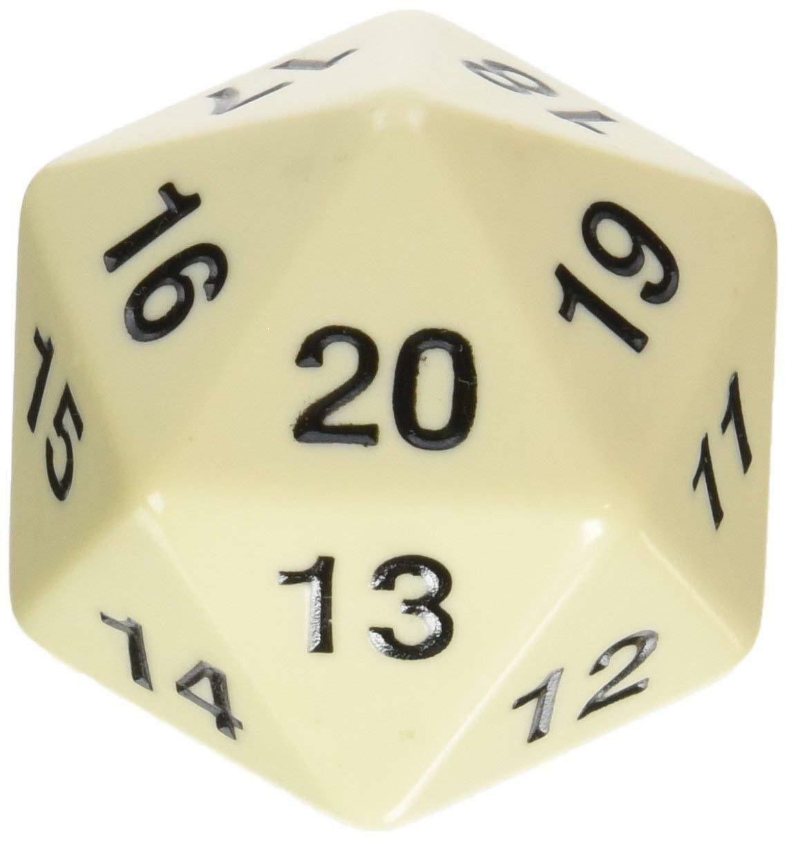 Koplow Games 55MM D20 Die - Ivory