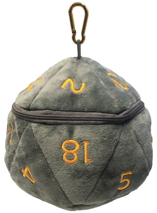 Ultra PRO: Dice Bag - Plush D20 (Dungeons & Dragons/Grey & Gold)