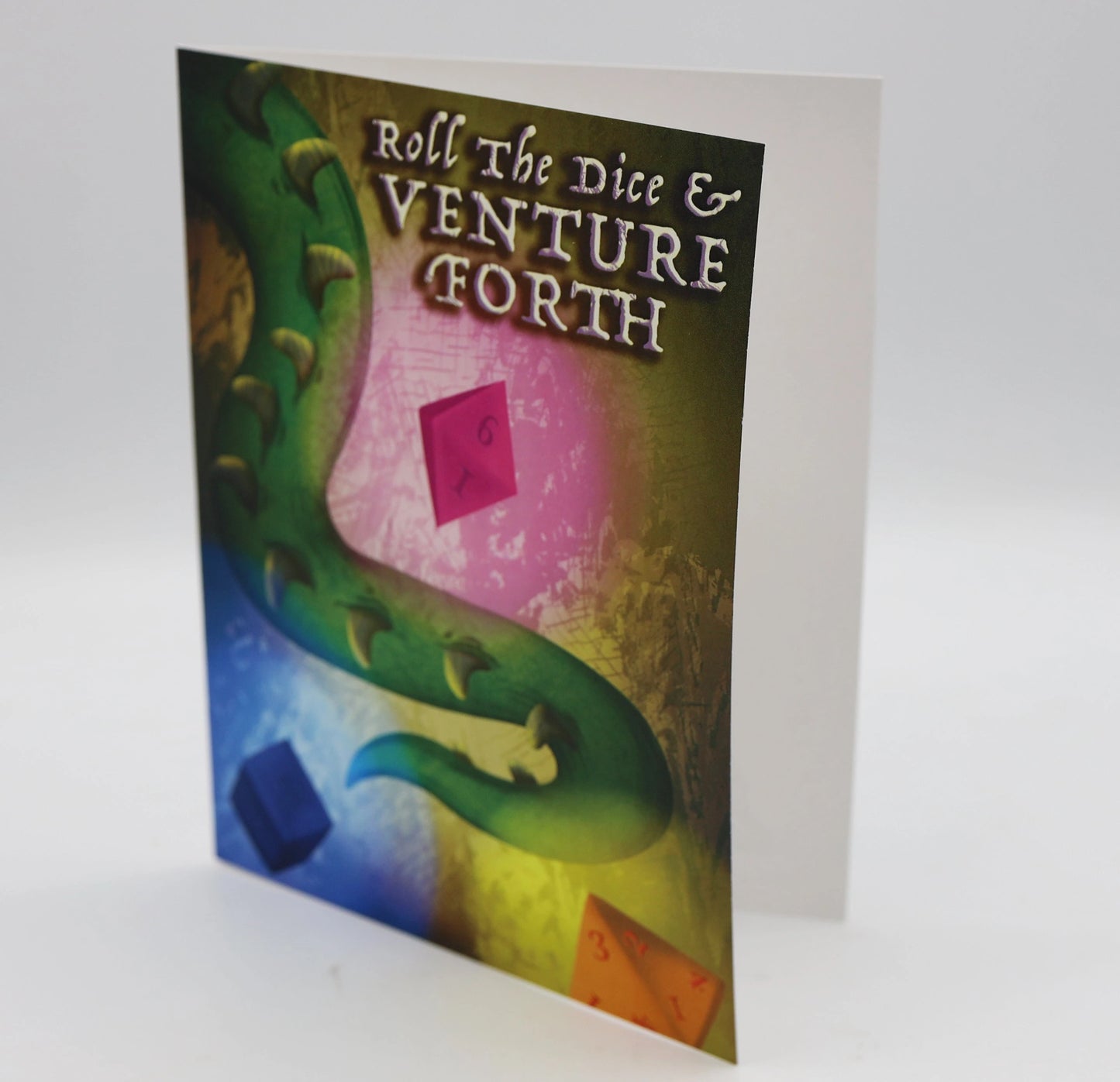 Foam Brain Games All Occasion Card - Roll the Dice and Venture